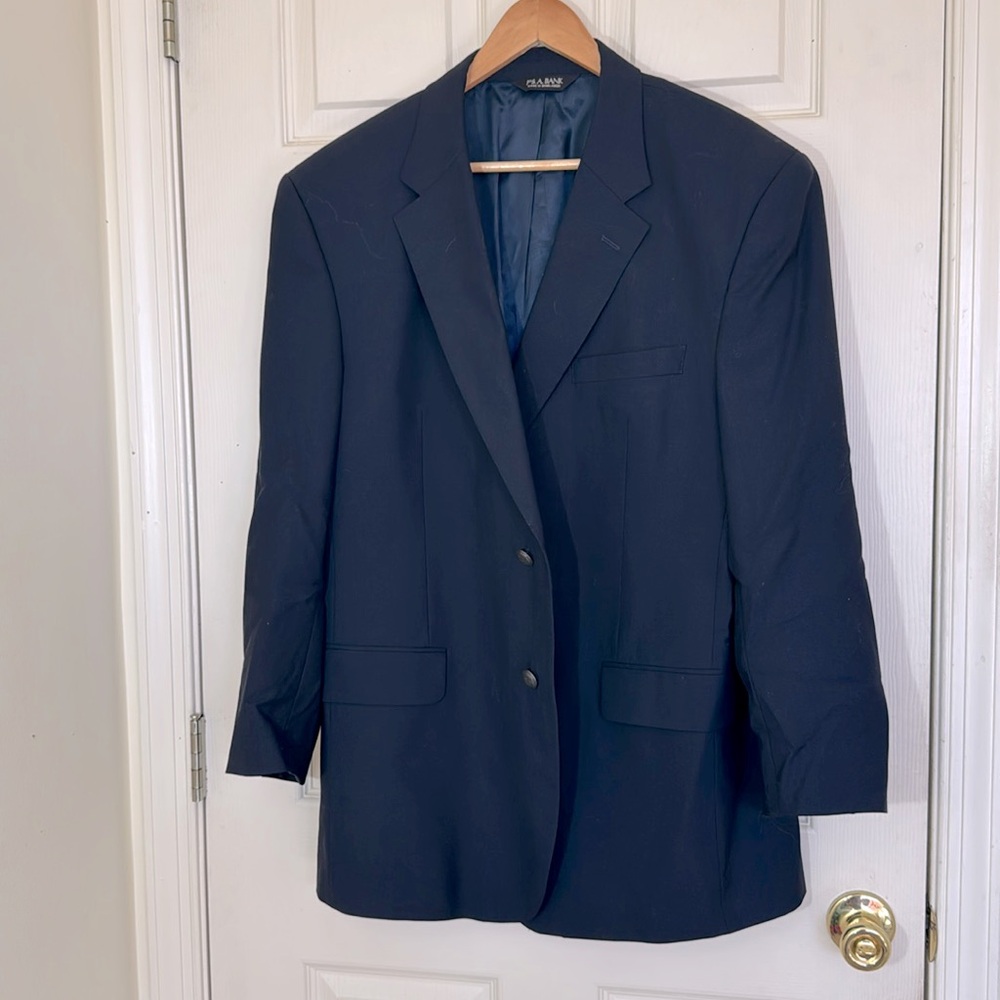 Jos. A. Bank 100% Wool Men’s Blazer Navy Blue Size 46R